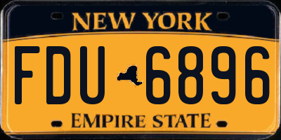 NY license plate FDU6896