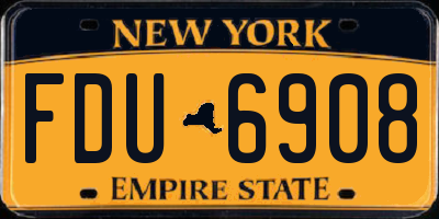 NY license plate FDU6908