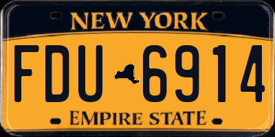NY license plate FDU6914