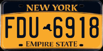 NY license plate FDU6918