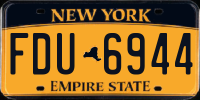 NY license plate FDU6944