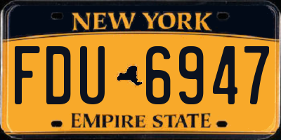 NY license plate FDU6947