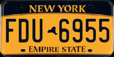 NY license plate FDU6955