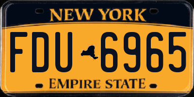 NY license plate FDU6965