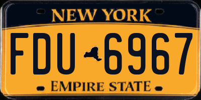 NY license plate FDU6967