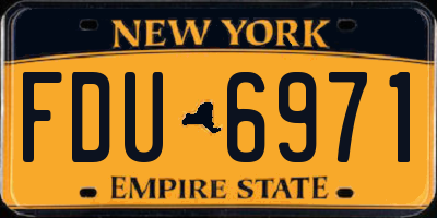 NY license plate FDU6971
