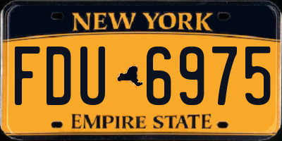 NY license plate FDU6975