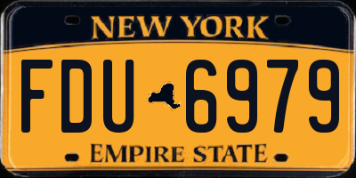 NY license plate FDU6979