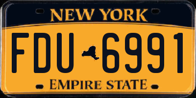 NY license plate FDU6991