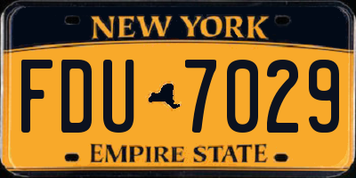 NY license plate FDU7029