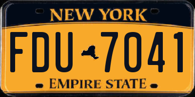 NY license plate FDU7041