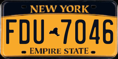 NY license plate FDU7046