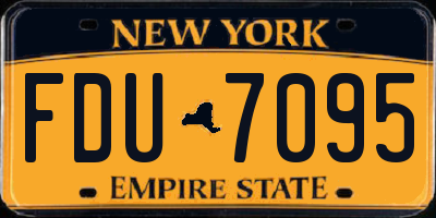 NY license plate FDU7095