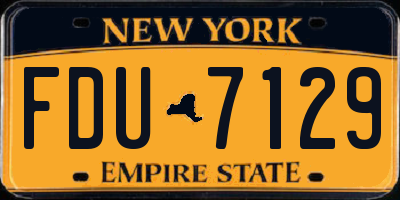 NY license plate FDU7129