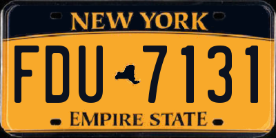 NY license plate FDU7131