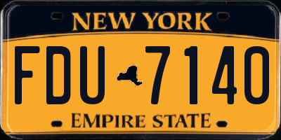 NY license plate FDU7140
