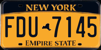NY license plate FDU7145