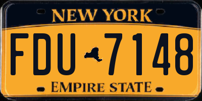 NY license plate FDU7148