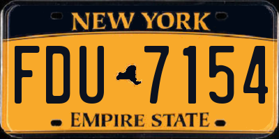 NY license plate FDU7154