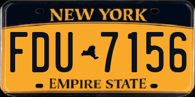 NY license plate FDU7156