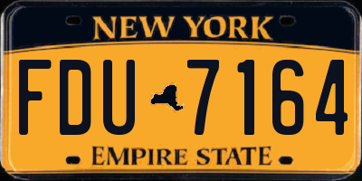 NY license plate FDU7164