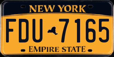 NY license plate FDU7165