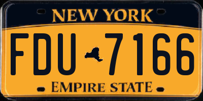 NY license plate FDU7166