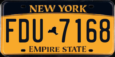 NY license plate FDU7168