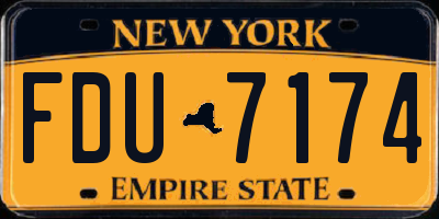 NY license plate FDU7174