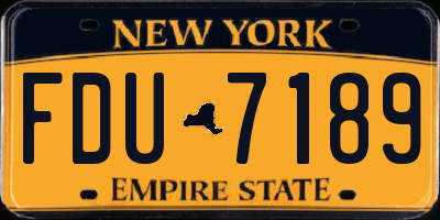 NY license plate FDU7189