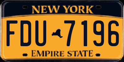 NY license plate FDU7196