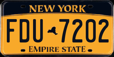 NY license plate FDU7202
