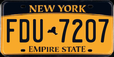 NY license plate FDU7207