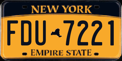 NY license plate FDU7221