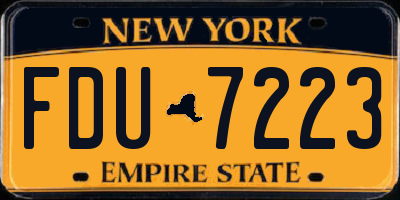 NY license plate FDU7223
