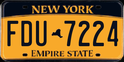 NY license plate FDU7224