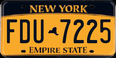 NY license plate FDU7225