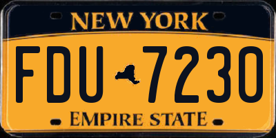 NY license plate FDU7230