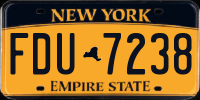 NY license plate FDU7238