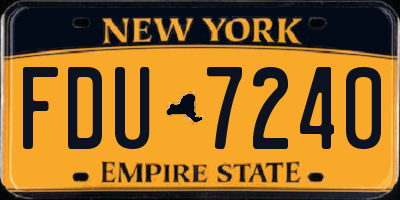 NY license plate FDU7240