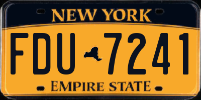 NY license plate FDU7241