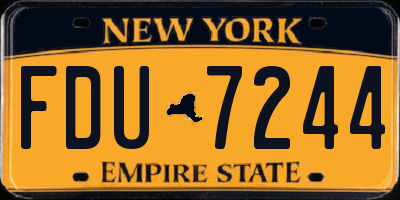 NY license plate FDU7244
