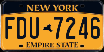 NY license plate FDU7246