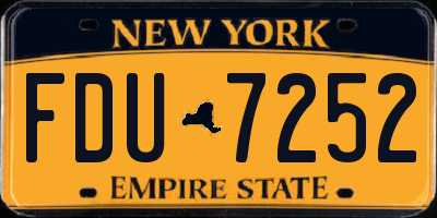 NY license plate FDU7252