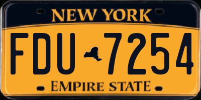 NY license plate FDU7254