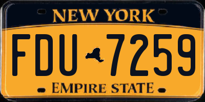 NY license plate FDU7259