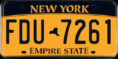 NY license plate FDU7261