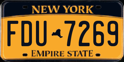 NY license plate FDU7269