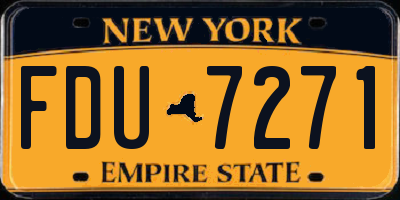 NY license plate FDU7271