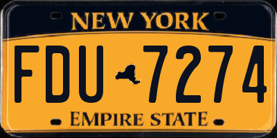 NY license plate FDU7274